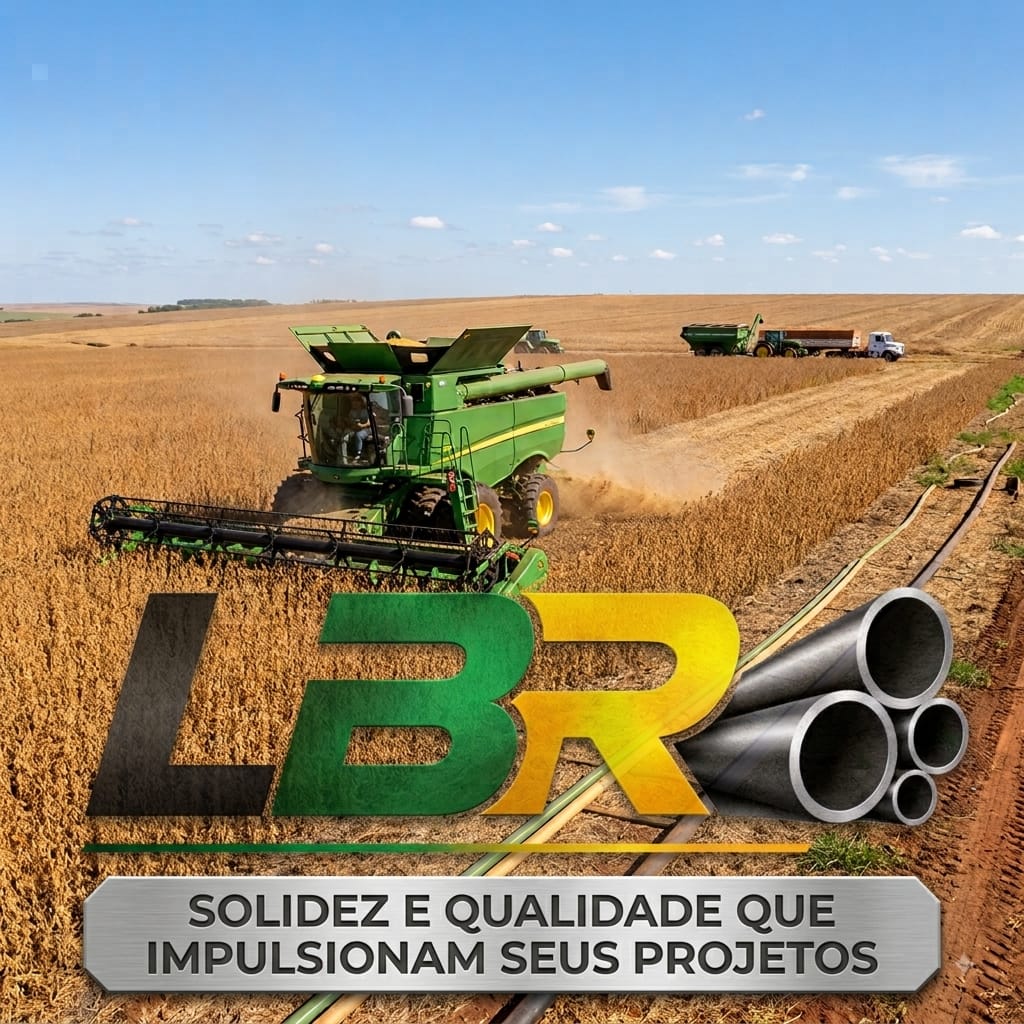 Tubos LBR aplicados no agronegócio durante a colheita